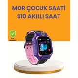 Renklime uygun S10 Mor Akıllı Çocuk Saati Konum Takip ve Güvenlik Özellikli popüler