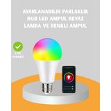 Renklime Uzaktan Kumandalı Akıllı LED Ampul, Enerji Tasarruflu