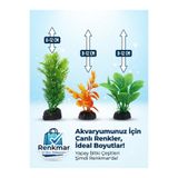 renkmar Akvaryum Yapay Bitki Süsü - 8-12 cm Dekoratif Akvaryum Bitkisi - Akvaryum Aksesuarı
