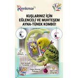 renkmar Aynalı gondol kuş salıncağı muhabbet kanarya ispinoz vb kuşlar kuş oyuncakları