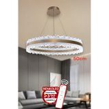 Renkoled Aydınlatma 3 Renk ışıklı kumandalı Modern Sarkıt Led Avize Salon ,oda ,mutfak ,hol 50 CM