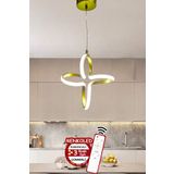 Renkoled Aydınlatma Kumandalı 3 Renk Işıklı Modern Sarkıt Led Avize Gold Kasa Antre, Hol, Oda