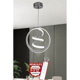 Renkoled Aydınlatma Kumandalı 3 Renk Modern Sarkıt Led Avize Krom 3 Renk Kumandalı