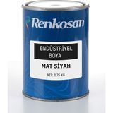 Renkosan Endüstriyel Rapid Boya (Ahşap-Demir-Metal) Mat Siyah 0,75 kg