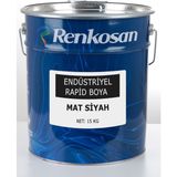 Renkosan Endüstriyel Rapid Boya Mat Siyah 15 Kg Ahşap-Demir-Metal İçin Hızlı Kuruma Özelliği