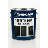 Renkosan Sentetik Yağlı Boya – Mat Siyah | Metal, Demir, Ahşap Yüzeyler İçin