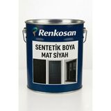 Renkosan Sentetik Yağlı Boya | Metal, Demir, Ahşap Yüzeyler Için - Mat Siyah - 2,4 KG