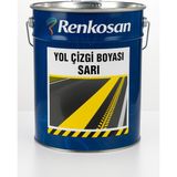 Renkosan Yol Çizgi Boyası – Sarı 20 kg | Asfalt, Beton, Otopark ve Bordür Yüzeyleri Için Dayanıklı Uygulama