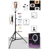 Renksan Rıng Fıll Lıght Led Selfie Halka Işık 24w 5500k Tripod Akıllı Telefon Makyaj