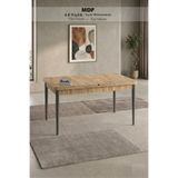 Renlife 70x114 cm Açılır MDF Mutfak Masası | 4-6 Kişilik Modern Yemek Masası ÇAM MDF