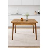 Renlife Küçük Mutfak Yemek Masası 70x70 Kare Ahşap Ayaklı Modern Masa Atlantik Çam