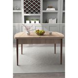 Renlife Oval Açılır Yemek Masası Ahşap Ayaklı Suntalam Mutfak Masası 80 x 130 cm Endüstriyel Tasarım - Açık Meşe