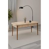 Renlife Yemek Masası Mutfak Masası Ahşap Ayaklı Masa Oval Açılır Masa (safir Sonomo). Kahverengi