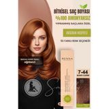 Renna 7-44 Bakır Cazibe Amonyaksız Bitkisel Yıpranmış Saçlar İçin 60 ml Saç Boyası