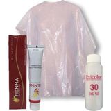 Renna 8.44 Kızıl Bakır 60 ml Saç Boyası + Exicolor 60 ml 30 Volüm Oksidan + Boya Naylonu