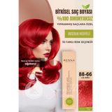 Renna 88-66 Lal Kızılı Amonyaksız Bitkisel Yıpranmış Saçlar İçin 60 ml Saç Boyası