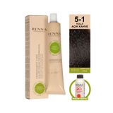 Renna AMONYAKSIZ Bitkisel Yıpranmış Saçlar İçin Saç Boyası 5-1 KÜLLÜ AÇIK KAHVE 60ml