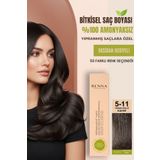Renna AMONYAKSIZ Bitkisel Yıpranmış Saçlar İçin Saç Boyası 5-11 YOĞUN KÜLLÜ KAHVE 60ml