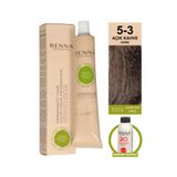 Renna AMONYAKSIZ Bitkisel Yıpranmış Saçlar İçin Saç Boyası 5-3 AÇIK KAHVE DORE 60ml