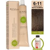 Renna Amonyaksız Bitkisel Yıpranmış Saçlar İçin Saç Boyası 6-11 Yoğun Koyu Küllü Kumral 60 ml - 6-11 YOĞUN KÜLLÜ KOYU KUMRAL