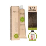 Renna AMONYAKSIZ Bitkisel Yıpranmış Saçlar İçin Saç Boyası 6-11 YOĞUN KOYU KÜLLÜ KUMRAL 60ml