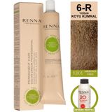 Renna Amonyaksız Bitkisel Yıpranmış Saçlar İçin Saç Boyası 6-R Yoğun Koyu Kumral 60 ml