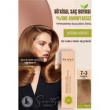 Renna AMONYAKSIZ Bitkisel Yıpranmış Saçlar İçin Saç Boyası 7-3 Kumral Dore 60ml