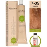 Renna Amonyaksız Bitkisel Yıpranmış Saçlar İçin Saç Boyası 7-35 Yoğun Küllü Açık Kumral 60 ml - 7-35 TARÇIN