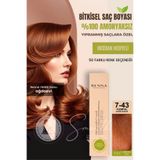 Renna AMONYAKSIZ Bitkisel Yıpranmış Saçlar İçin Saç Boyası 7-43 Kumral Dore Bakır 60ml