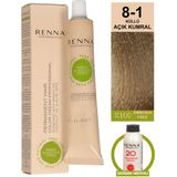 Renna Amonyaksız Bitkisel Yıpranmış Saçlar Için Saç Boyası 8-1 Küllü Açık Kumral 60 ml - 8-1 KÜLLÜ AÇIK KUMRAL