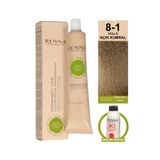 Renna AMONYAKSIZ Bitkisel Yıpranmış Saçlar İçin Saç Boyası 8-1 KÜLLÜ AÇIK KUMRAL 60ml