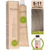 Renna Amonyaksız Bitkisel Yıpranmış Saçlar İçin Saç Boyası 8-11 Yoğun Küllü Açık Kumral 60 ml - 8-11 YOĞUN KÜLLÜ AÇIK KUMRAL