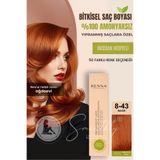 Renna AMONYAKSIZ Bitkisel Yıpranmış Saçlar İçin Saç Boyası 8-43 Bakır 60ml