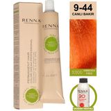 Renna Amonyaksız Bitkisel Yıpranmış Saçlar İçin Saç Boyası 9-44 Canlı Bakır 60 ml - 9-44 CANLI BAKIR