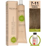 Renna Bitkisel Amonyaksız Saç Boyası 60 Ml 7-11 Yoğun Küllü Kumral Oksidan Hediyeli