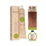 Renna Bitkisel Saç Boyası 6-35 Koyu Kumral Dore Akaju 60 Ml - Oksidan Hediyeli (%100 Amonyaksız)