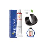 Renna Koyu Kahve Saç Boyası 60ml (OKSİDAN HEDİYELİ)