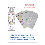rennway Dekoratif Desenli Dayanıklı Kumaş Ütü Masası Örtüsü Kılıfı Bezi 50*120 Cm Lastiklidir