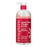 RENPURE Elma Sirkesi ve Aloe Şampuanı, Bitki Bazlı - Parlak, Sağlıklı Saçlar İçin Arıtır, Kalıntıları Giderir ve Besler - Donuk Saçlar İçin - Elma Sirkesi, Aloe Yaprak Suyu - 24 Fl Oz
