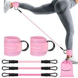 RENRANRING Manşetli Ayak Bileği Direnç Bantları, Glutes Egzersiz Ekipmanları, Egzersiz için Ayak Bileği Bantları, Kadın Bacakları ve Glutes için Alın Egzersiz Ekipmanları
