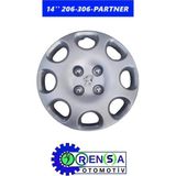Rensa Jant Kapak 14'' Inç Takım (4 Adet) Peugeot 206 306 Partner - 0315 Gri - 14 inç