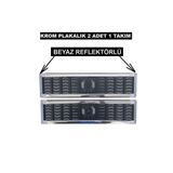 RENSA PLAKA ALTI PLAKALIK PLASTİK KROM BEYAZ REFLEKTÖRLÜ 2 ADET 1 TAKIM