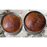 Renuzu Hamburger Ekmeği Pişirme Kalıbı 2 Li Genişlik 13CM Derinlik 5cm Paslanmaz Krom Çelik 304 Kalite