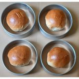 Renuzu Hamburger Ekmeği Pişirme Kalıbı 6 Lı En 11 cm Boy 3,5cm Paslanmaz Krom Çelik 304
