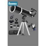 Renvox 80mm Profesyonel Astronomi Teleskobu Alüminyum Tripodlu Çantalı