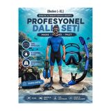 Renvox Şnorkel Palet Ayarlanabilir Profesyonel Deniz Seti Full Dalış Seti (L-XL) Beden Maske Çantalı