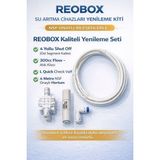 Reobox Su Arıtma Cihazı Yenileme Kiti Shut Off - 300CC Flow - Check Valf - Hortum Quick hepsi NSF Onaylı hortum NSF İÇME SUYU HORTUMU Check Valf ve Shut Off orjinal premium Malzeme