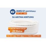 Reobox Su Arıtma Hortumu 1/4” – Nsf/ansı 61 Sertifikalı Lldpe Içme Suyu Hortumu 20 mt - 20 METRE