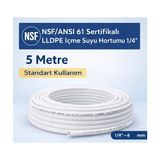 Reobox Su Arıtma Hortumu 1/4” – Nsf/ansı 61 Sertifikalı Lldpe Içme Suyu Hortumu 5 mt - 5 METRE