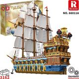 Reobrix 66011 Kraliyet Filosu Gemisi Yaratıcı Yapı Blok Seti Building Blocks (The Royal Fleet The Sun)- 2830 Parça